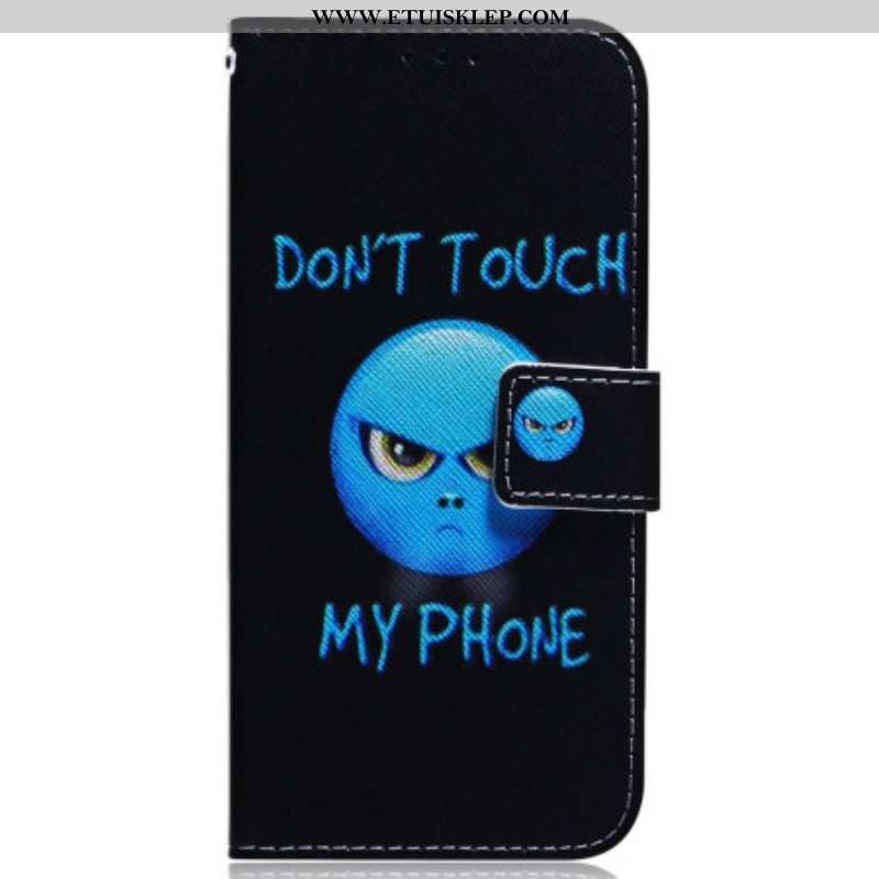 Etui Folio do Honor Magic 5 Lite z Łańcuch Smycz Emoji Telefon